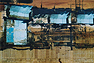 Projektionsflächen konkretisierten Himmels 1997 – Monotypie / Collage 62 x 91 cm